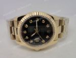 Rolex All Gold President Diamond Markers Men's Watch